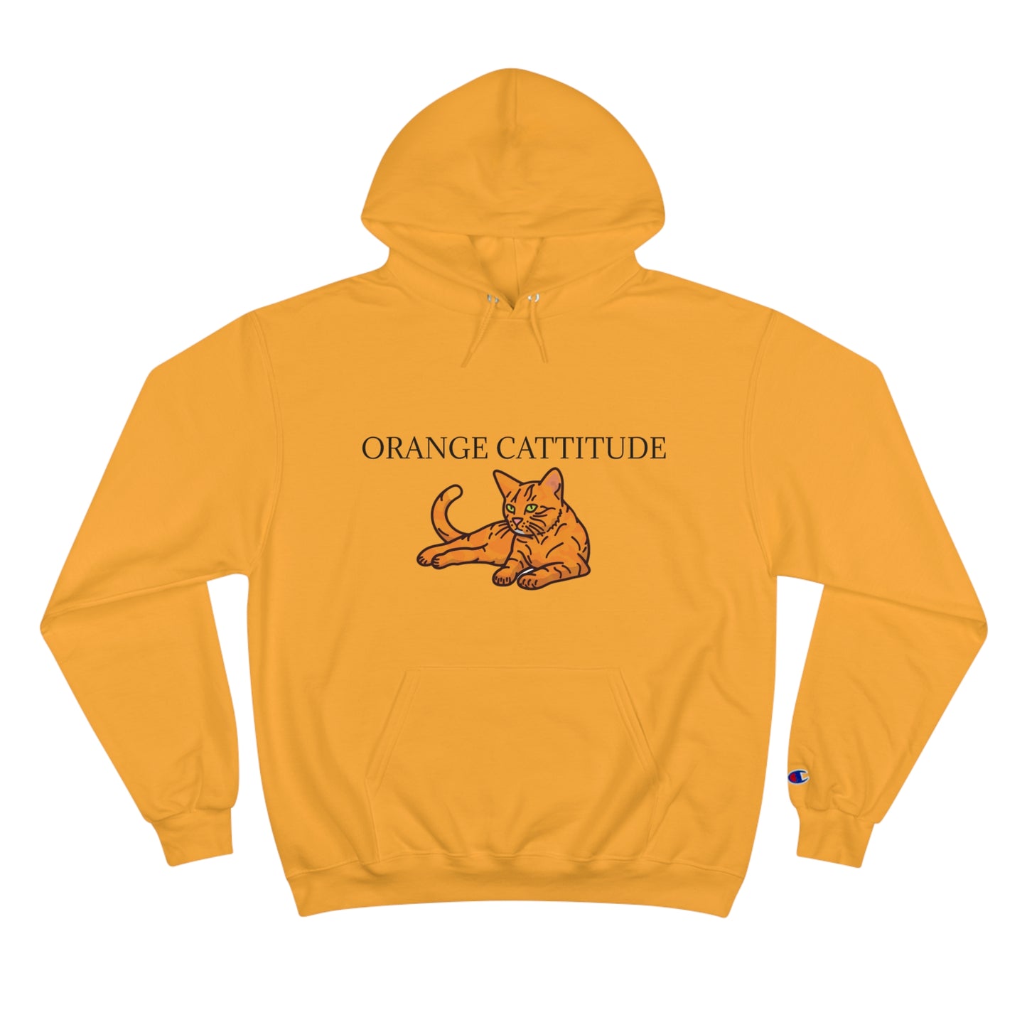 "Orange Cattitude" Champion Hoodie