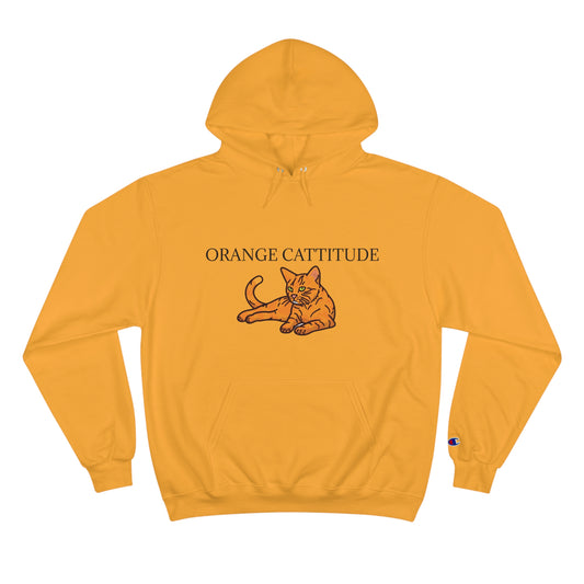 "Orange Cattitude" Champion Hoodie