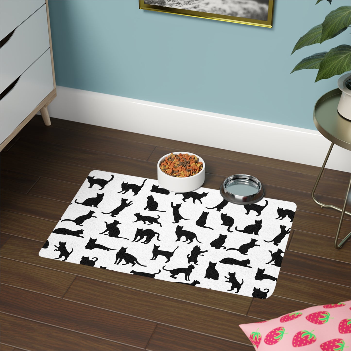 Crazy cat lady Pet Food Mat (12x18)