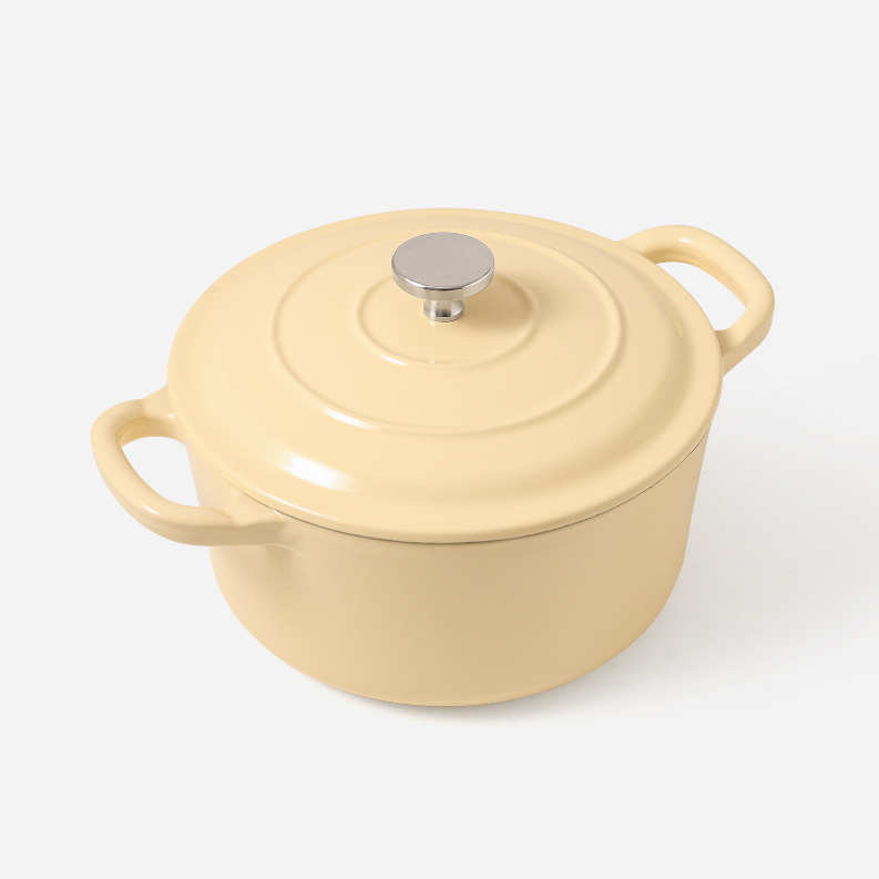 RJ Legend 1.4 Liter Cast Iron Pot, Enameled Pot with Handles