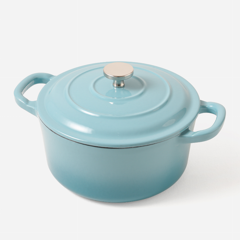 RJ Legend 1.4 Liter Cast Iron Pot, Enameled Pot with Handles