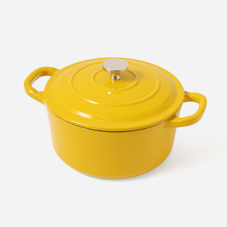 RJ Legend 1.4 Liter Cast Iron Pot, Enameled Pot with Handles