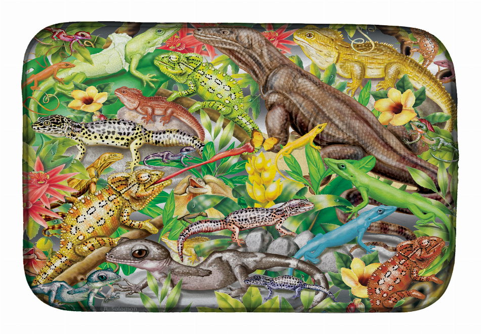 Animal/Reptiles Art Themed Dish Drying Mat