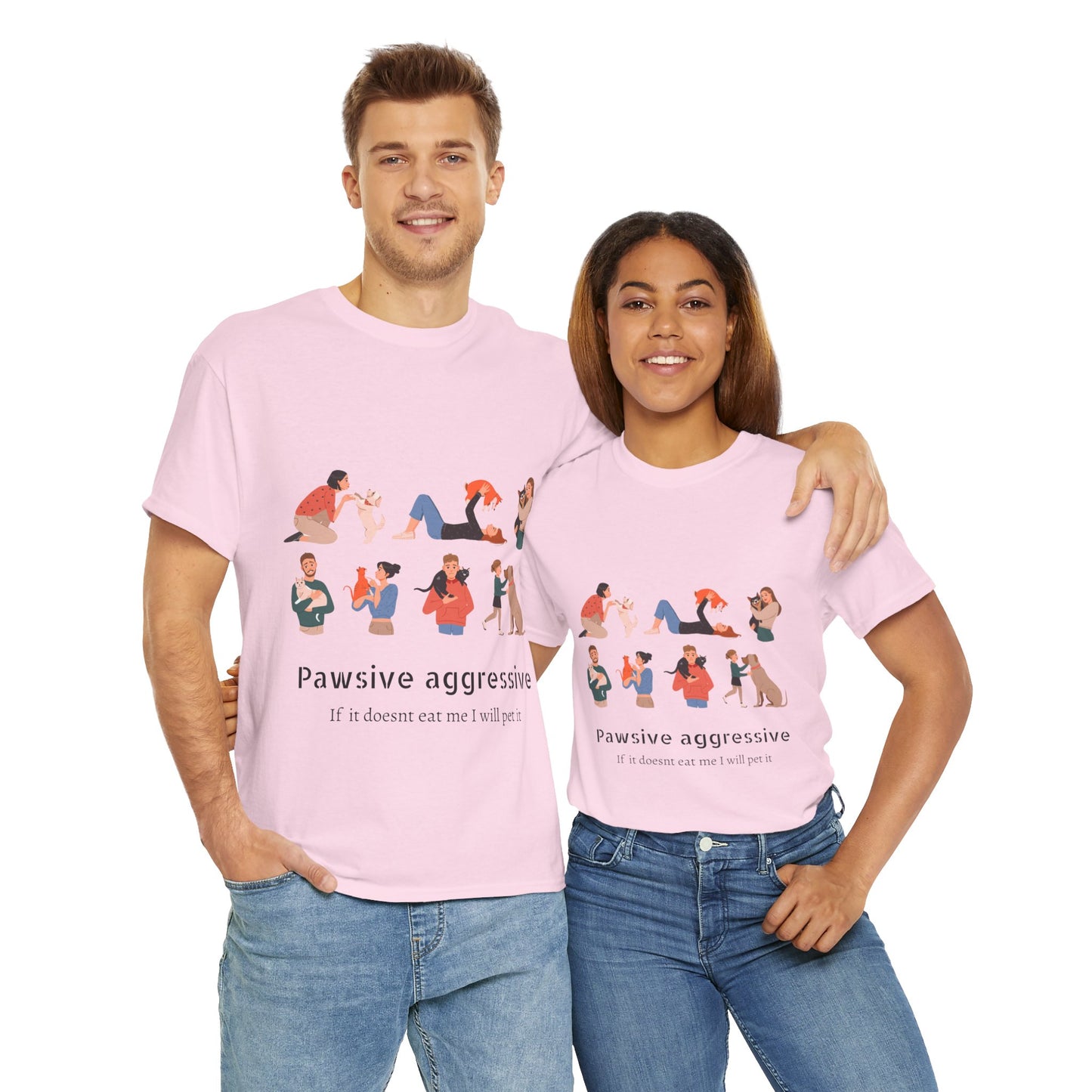 Pawsive aggressive Unisex Heavy Cotton Tee