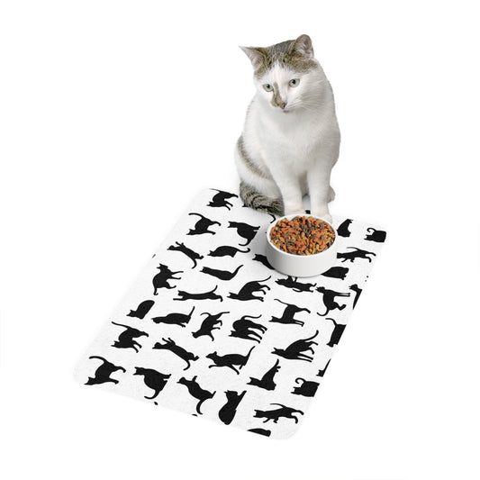 Crazy cat lady Pet Food Mat (12x18)