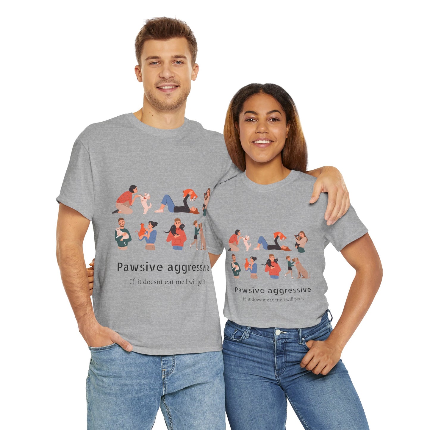 Pawsive aggressive Unisex Heavy Cotton Tee