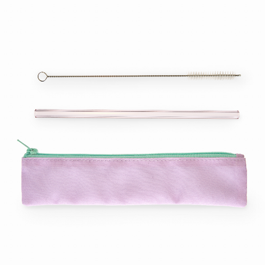 Lavender Glass Straw Set By Blush