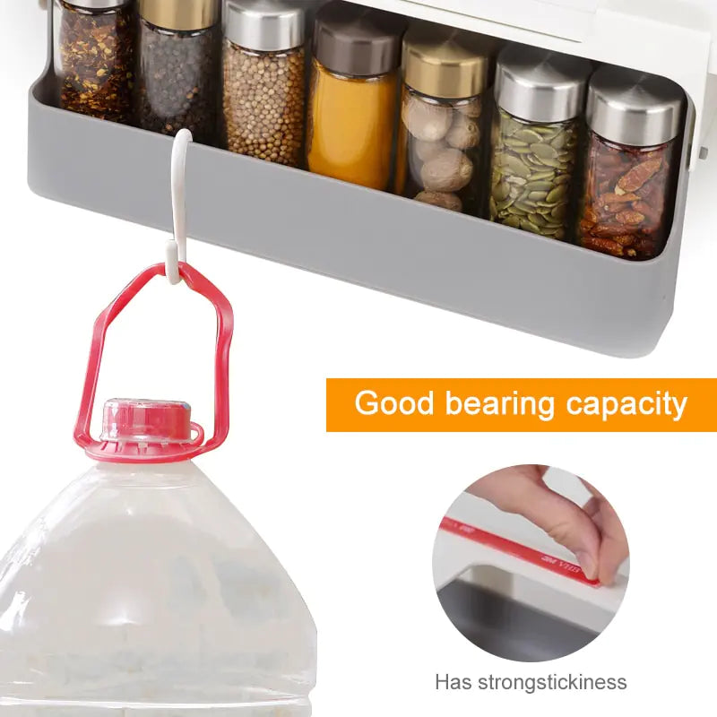 Kitchen Self-Adhesive Spice Organizer Rack