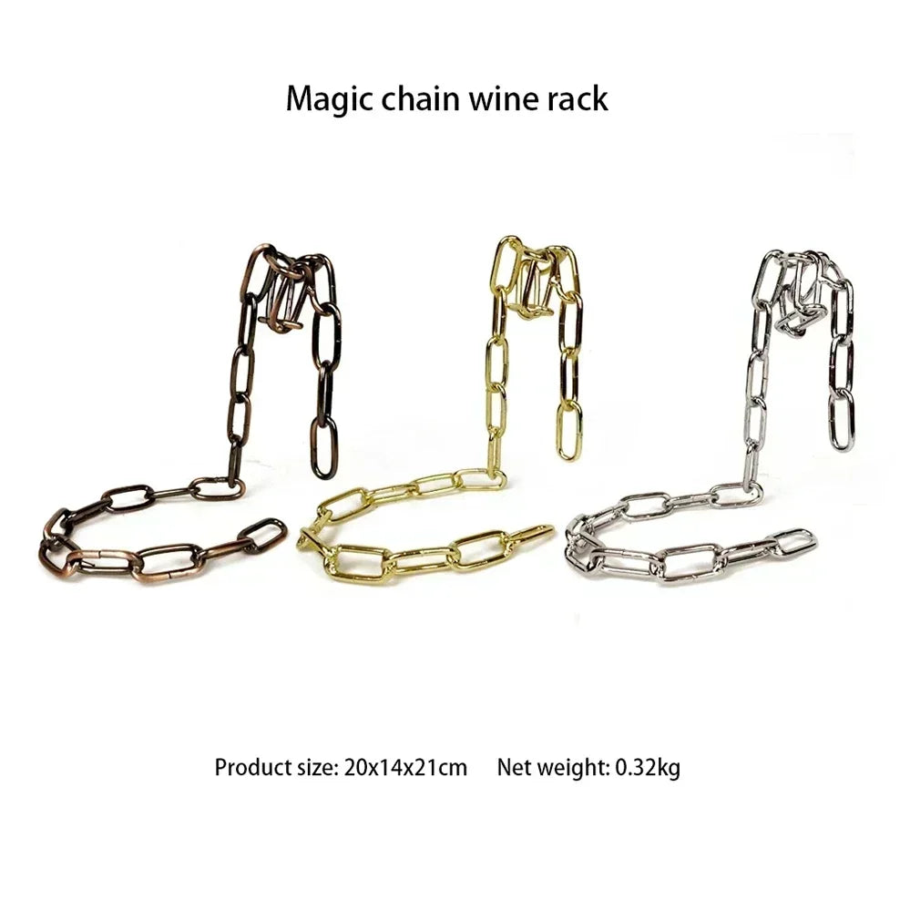 Magical Suspension iron Chain Wine Racks One Bottle